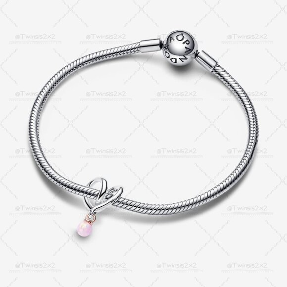 Pandora Two-tone Wrapped Heart Charm - Picture 3 of 5